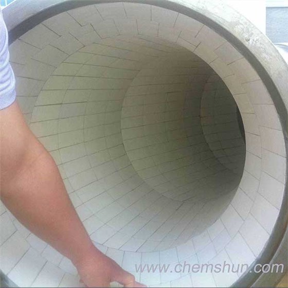 Pingxiang chemshun ceramic tile lined steel pipe as mining wear parts