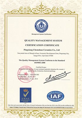 Chemshun ISO9001 Certificate