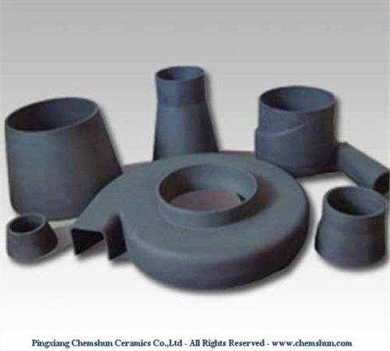 Reaction sintered silicon carbide liner