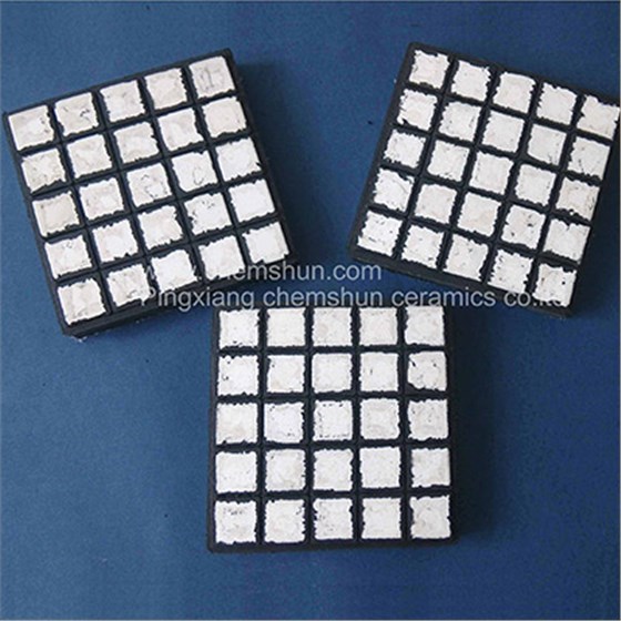 square ceramic rubber component