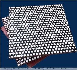 rubber backed ceramic wear tiles