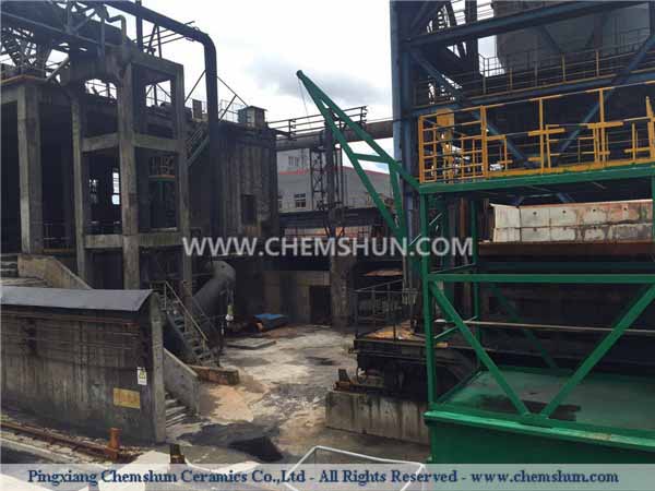 Pingxiang Chemshun alumina ceramic wear resistant tiles for Coking Plant