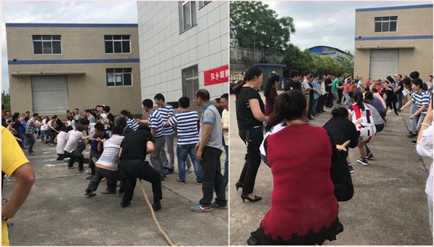 Pingxiang chemshun ceramics the 1st Tug-of-war sports showed on May 11th 2018