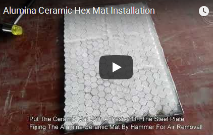 Alumina Ceramic Hex Mat Installation